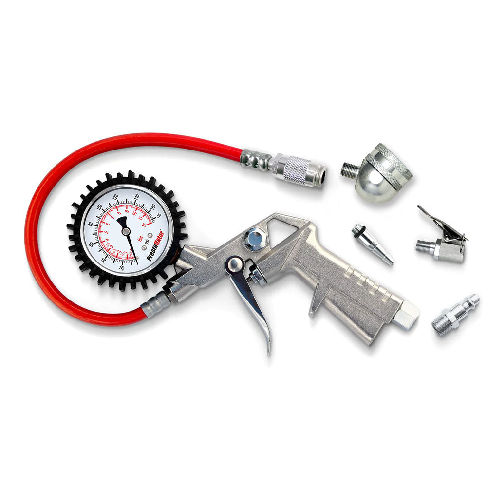 Prestaflator Pro Bicycle Tire Inflator - Presta & Schrader Air Compressor Tool