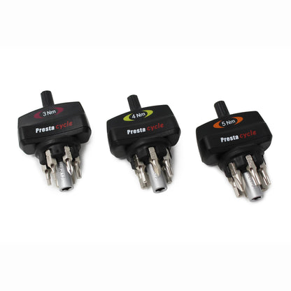 Prestacycle Mini TorqKeys - Preset Torque Tool w/6 Bits & Holder - 3Nm, 4Nm & 5Nm Bundle